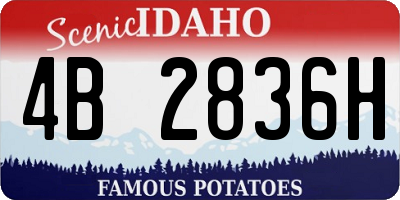 ID license plate 4B2836H