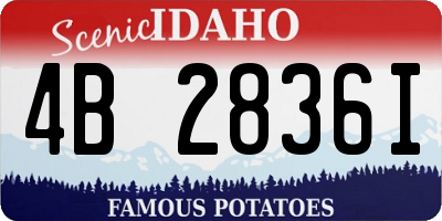 ID license plate 4B2836I