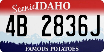 ID license plate 4B2836J