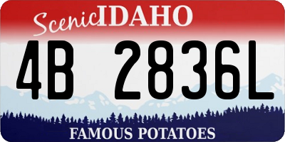 ID license plate 4B2836L