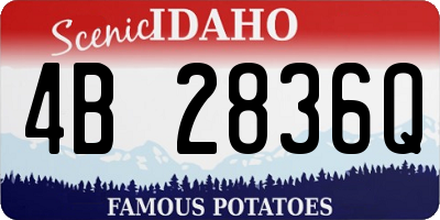 ID license plate 4B2836Q