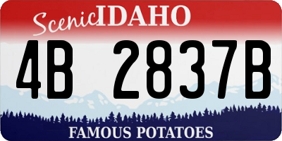 ID license plate 4B2837B