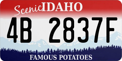 ID license plate 4B2837F