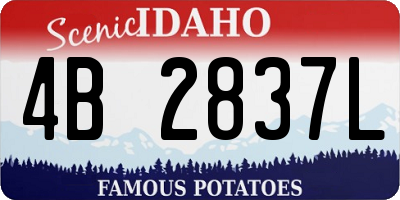 ID license plate 4B2837L