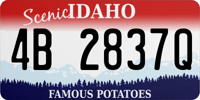 ID license plate 4B2837Q