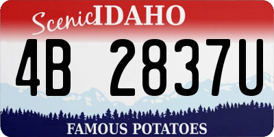 ID license plate 4B2837U