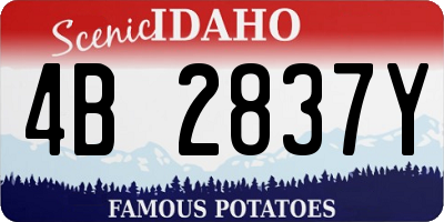 ID license plate 4B2837Y