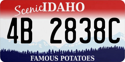 ID license plate 4B2838C