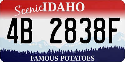 ID license plate 4B2838F