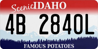 ID license plate 4B2840L
