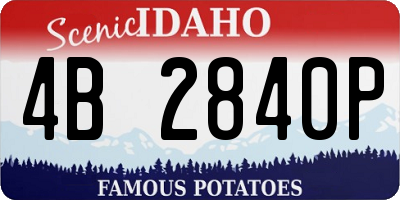 ID license plate 4B2840P