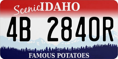 ID license plate 4B2840R
