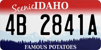 ID license plate 4B2841A