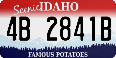 ID license plate 4B2841B