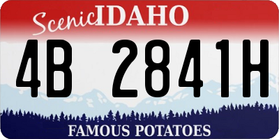 ID license plate 4B2841H