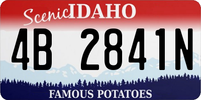 ID license plate 4B2841N