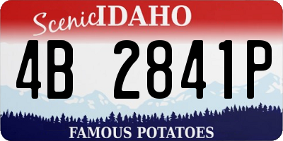 ID license plate 4B2841P