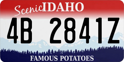 ID license plate 4B2841Z
