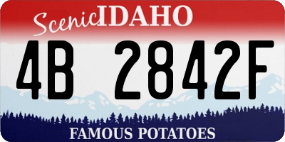 ID license plate 4B2842F