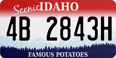 ID license plate 4B2843H
