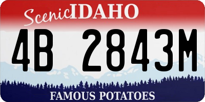ID license plate 4B2843M