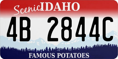 ID license plate 4B2844C