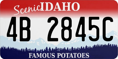 ID license plate 4B2845C