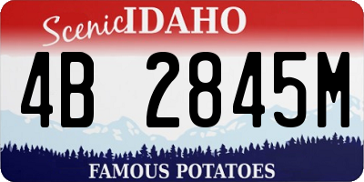ID license plate 4B2845M