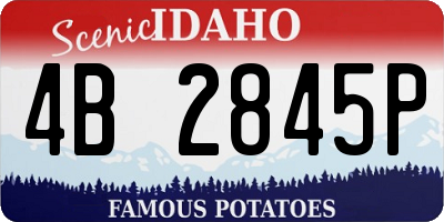 ID license plate 4B2845P