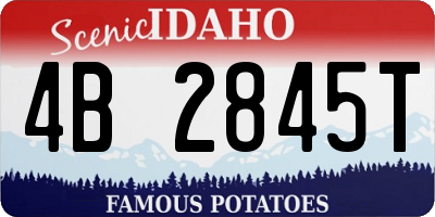 ID license plate 4B2845T