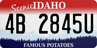 ID license plate 4B2845U