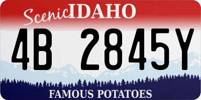 ID license plate 4B2845Y