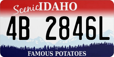 ID license plate 4B2846L