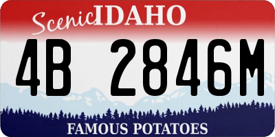 ID license plate 4B2846M