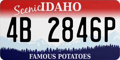 ID license plate 4B2846P