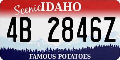 ID license plate 4B2846Z