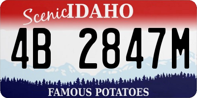 ID license plate 4B2847M
