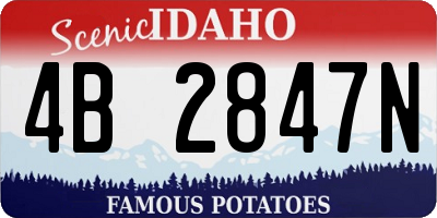 ID license plate 4B2847N