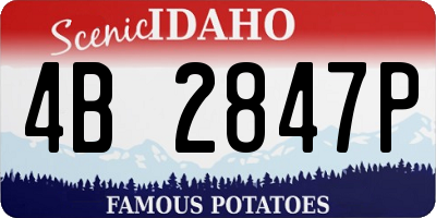 ID license plate 4B2847P
