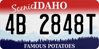 ID license plate 4B2848T