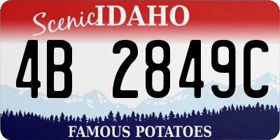ID license plate 4B2849C