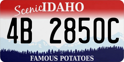 ID license plate 4B2850C