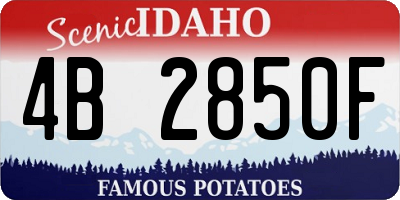 ID license plate 4B2850F