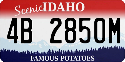 ID license plate 4B2850M