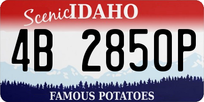 ID license plate 4B2850P
