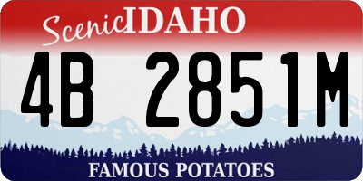 ID license plate 4B2851M