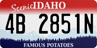 ID license plate 4B2851N