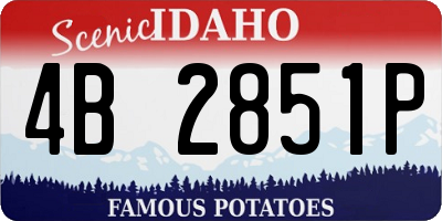 ID license plate 4B2851P
