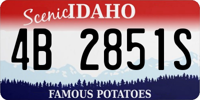 ID license plate 4B2851S