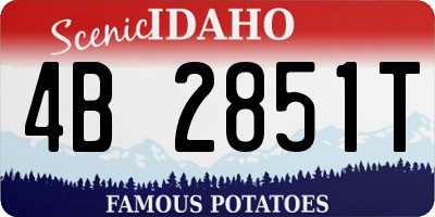 ID license plate 4B2851T